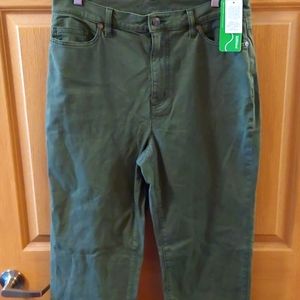 Lands End Olive/Gray Tall Jeans